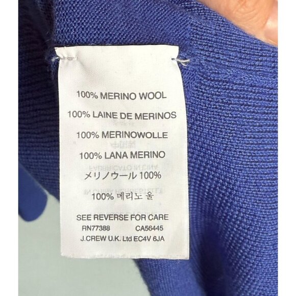 J.Crew Womens Blue V-Neck 100% Merino Wool Sweater Lightweight Cozy Cottagecore - Picture 9 of 10